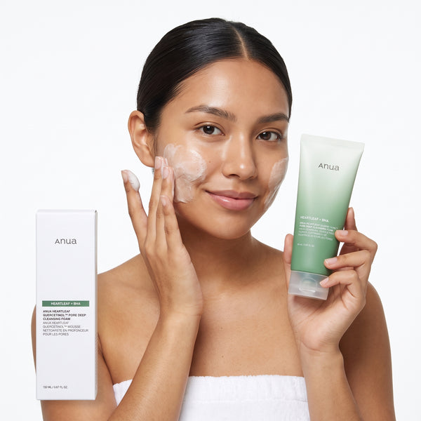 HEARTLEAF QUERCETINOL PORE DEEP CLEANSING FOAM - ANUA