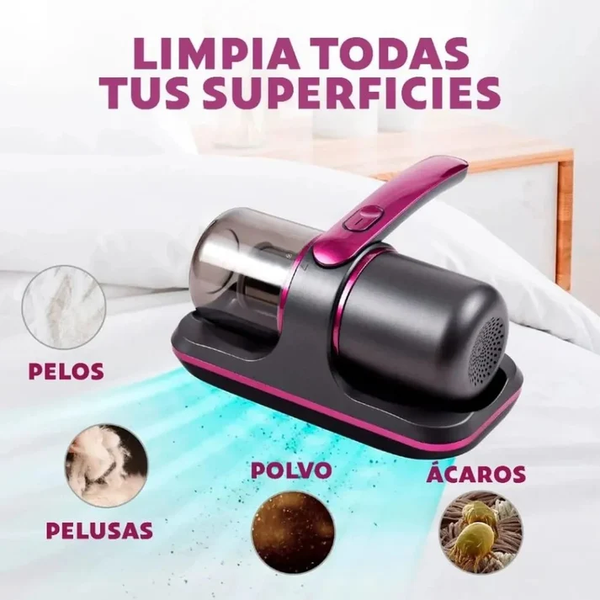 Aspiradora Antiácaros Inalámbrica con Luz UV